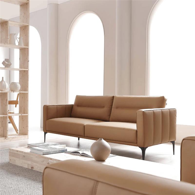 KST072 Cabriole Leather Office Single Sofa