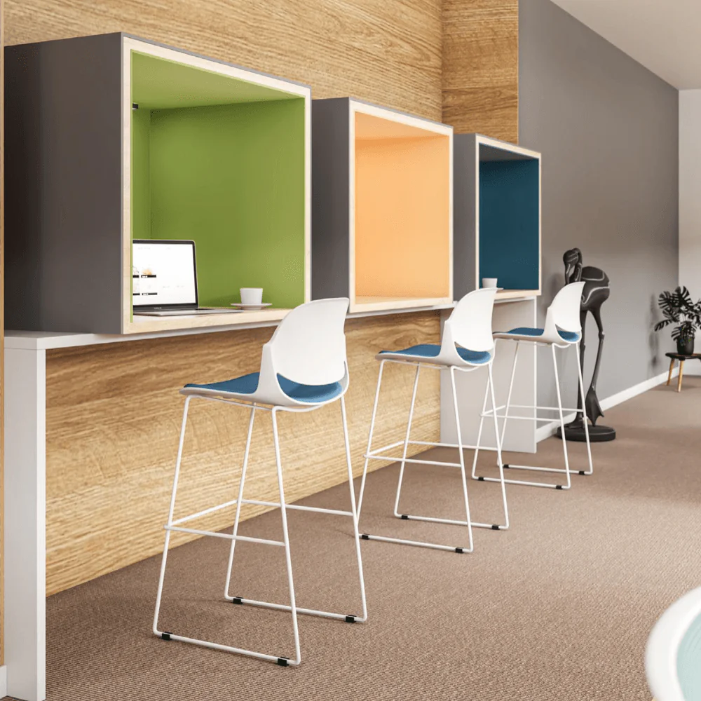 ST102 Sgabll Fabric Upholstered High Bar Stool