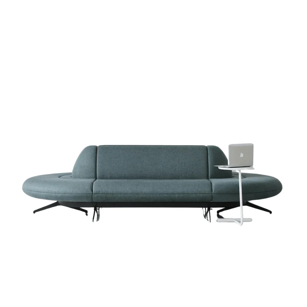 ST097 Como curved office fabric casual sofa