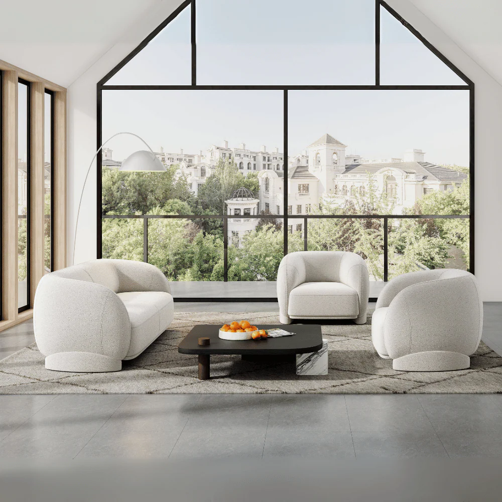 ST098 Pisa Office Fabric Sofa Set