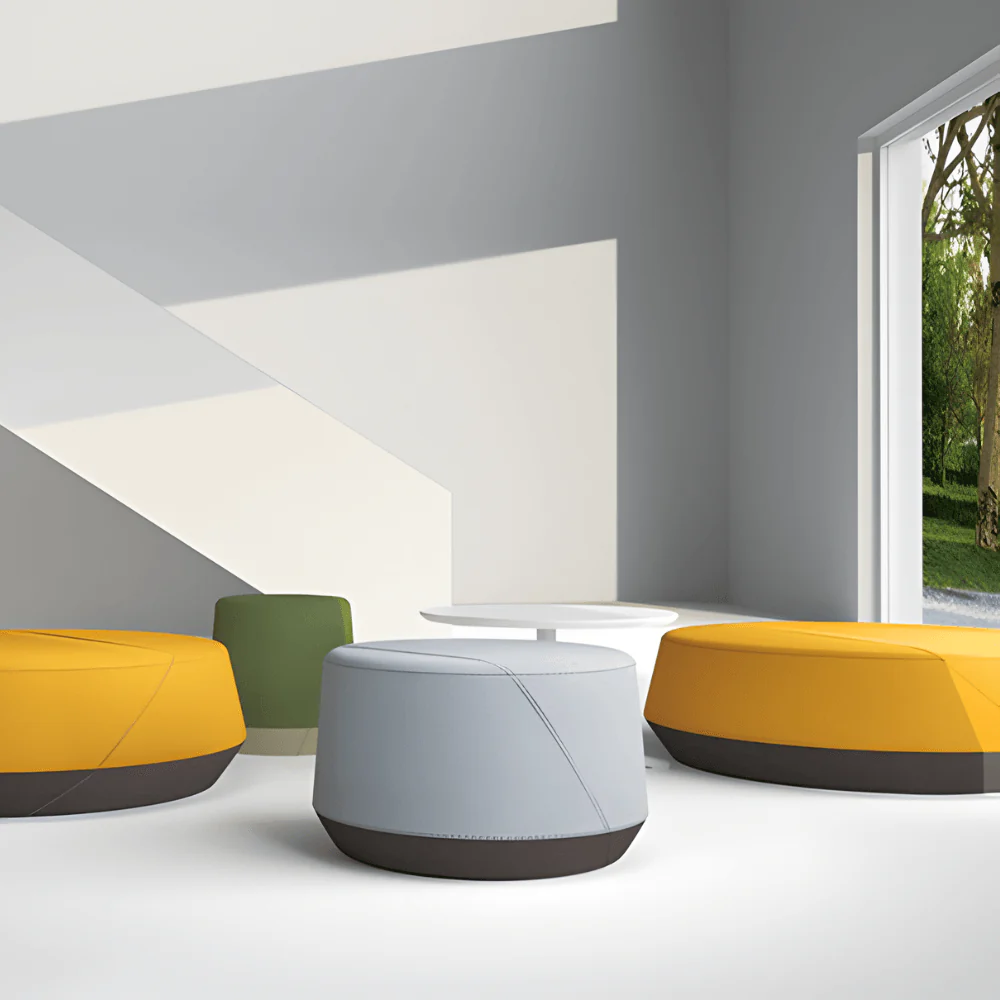 KST047 Canap Large Fabric Round Pouf Sofa