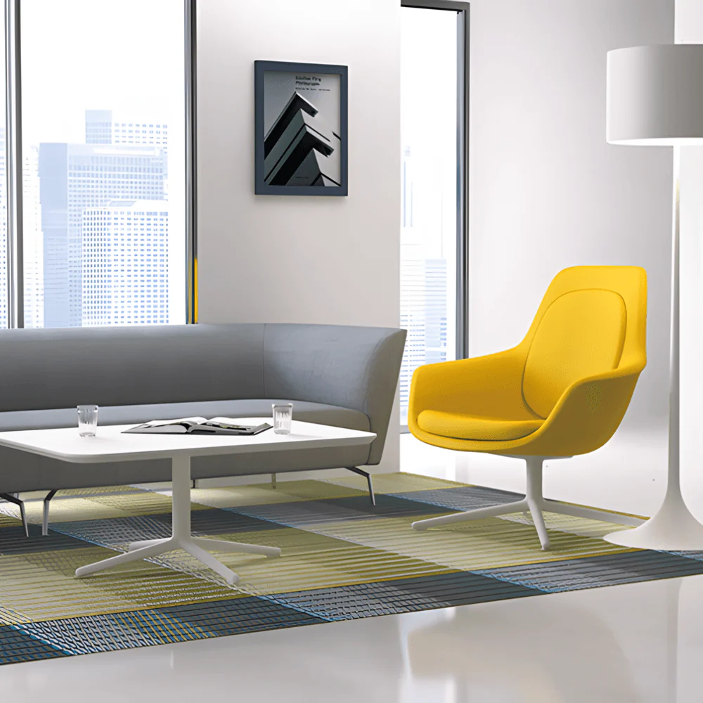 KST060 Davenport Mid-Back Fabric Lounge Armchair