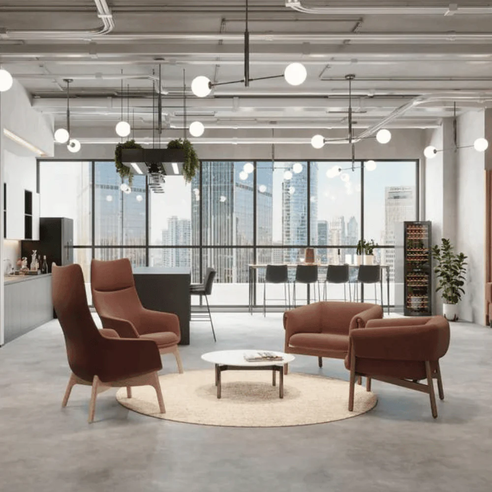 KST050 Chaise Fabric Single Leisure Armchair