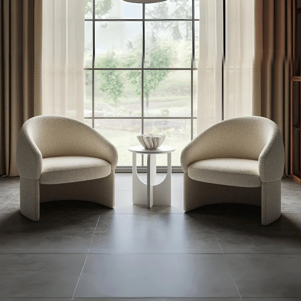 ST005 Recliner 布藝弧形辦公室休閒梳化椅