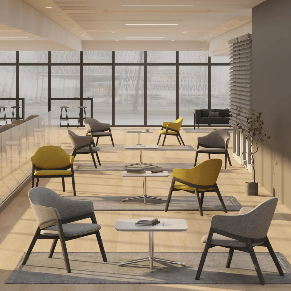 KST058 Banquette Office Fabric Leisure Armchair