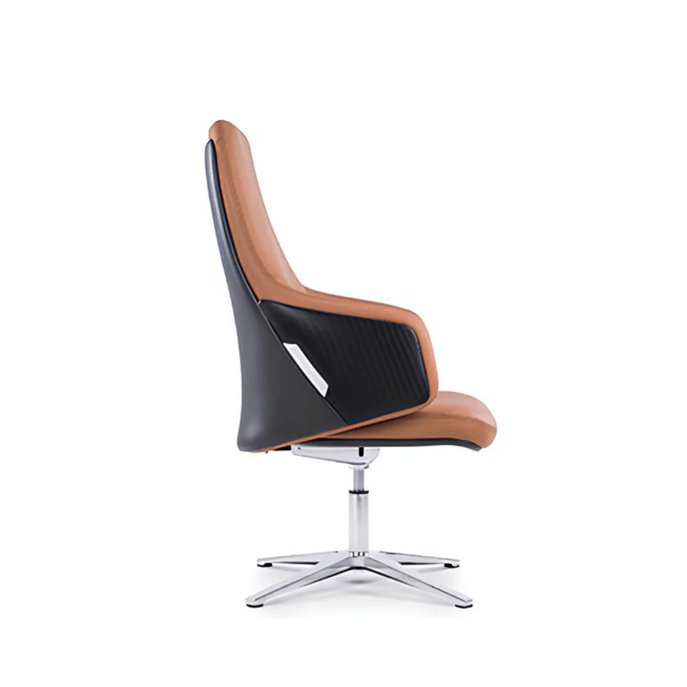 KST062 Camelback Mid-Back Leather Lounge Armchair