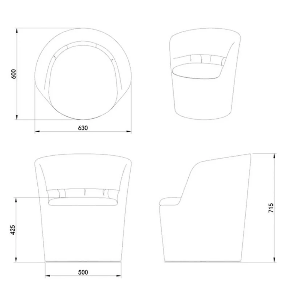ST003 Modular 布藝旋轉休閒扶手椅