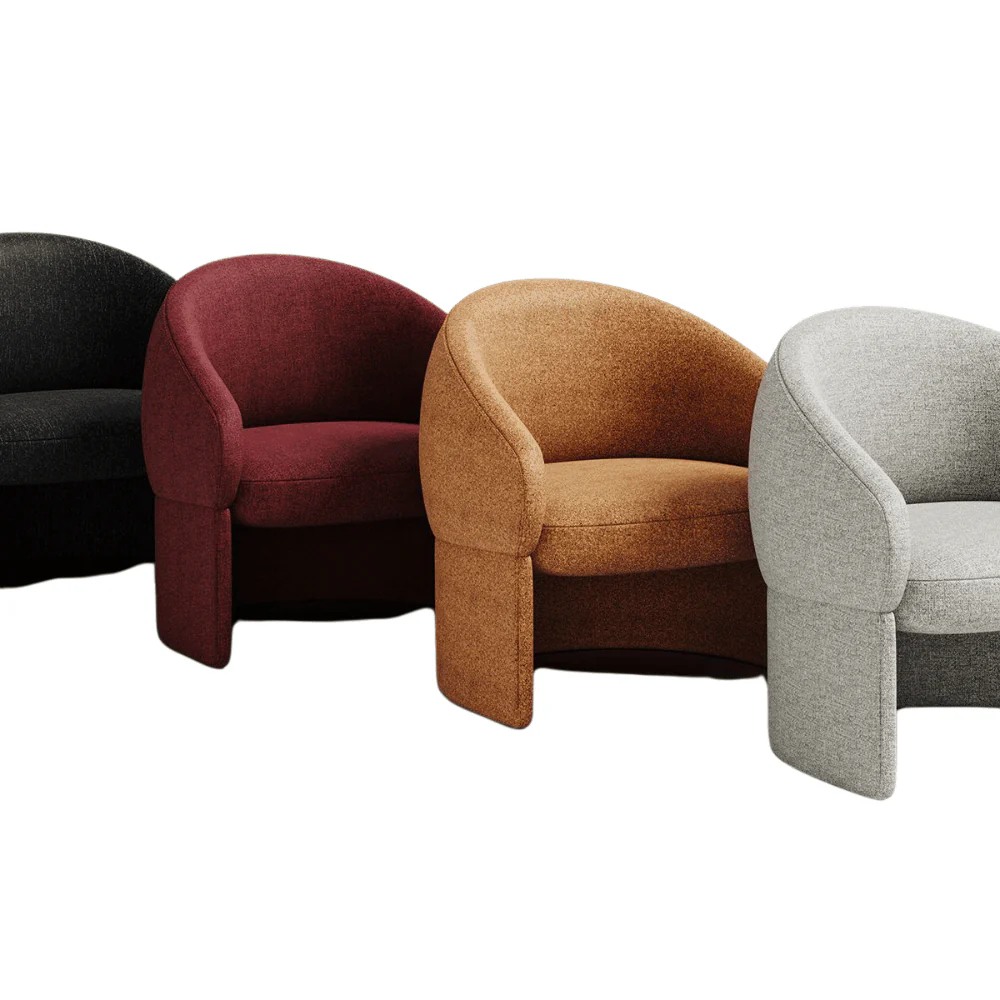 ST005 Recliner 布藝弧形辦公室休閒梳化椅