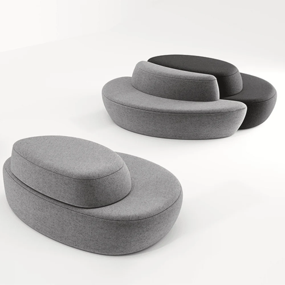 ST094 Siena Office Fabric Round Leisure Modular Sofa