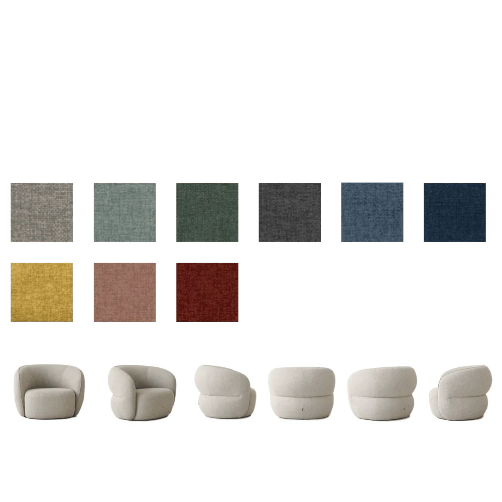 ST093 Palermo Office Fabric Curved Sofa