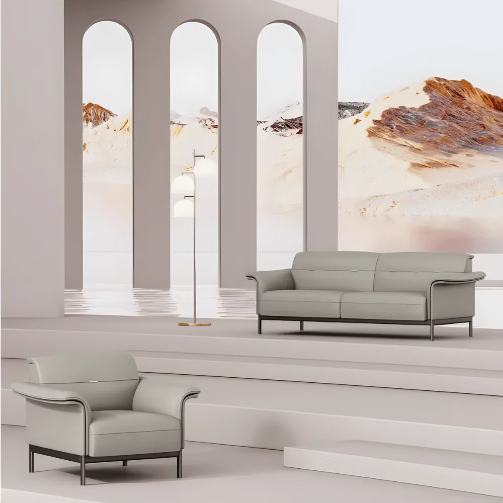 KST070 Console Leather Office Leisure Single Sofa