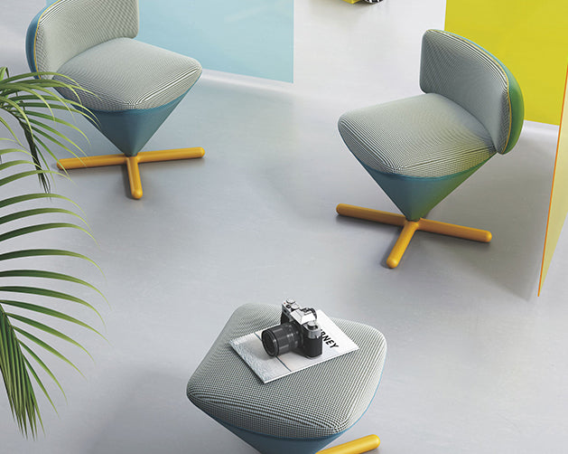 KA-32 Cartier Diamond Shape Office Fabric Lounge Chair