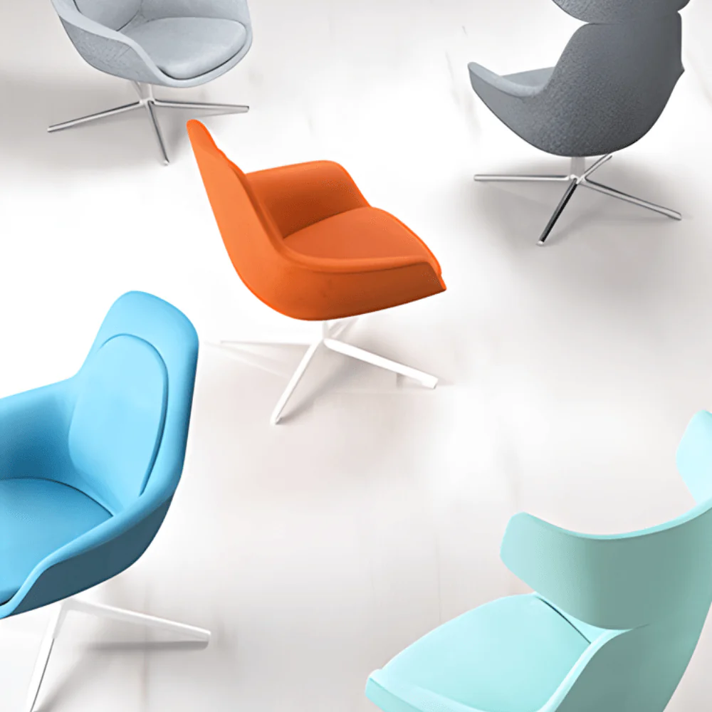 KST060 Davenport Mid-Back Fabric Lounge Armchair