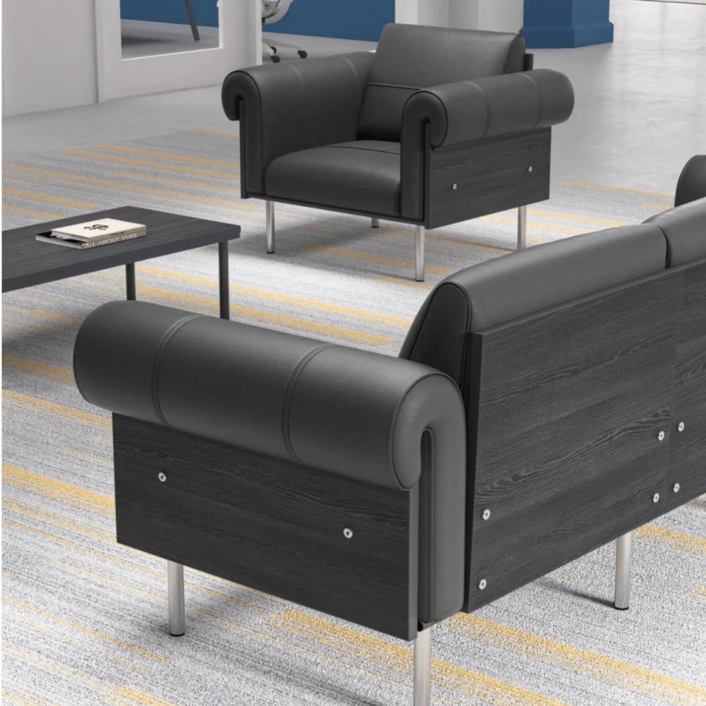 KST065 Saddle European style leather single office sofa