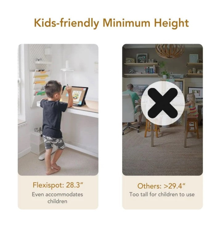 Total-IN-ONE STANDING DESK WITH DRAWER (WOODEN) - Black (EW8-02B)