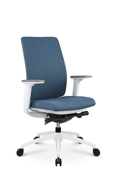 GT008-WB1L Kvix Mid-Back Ergonomic Office Chair/Computer Mesh Chair (White Frame)