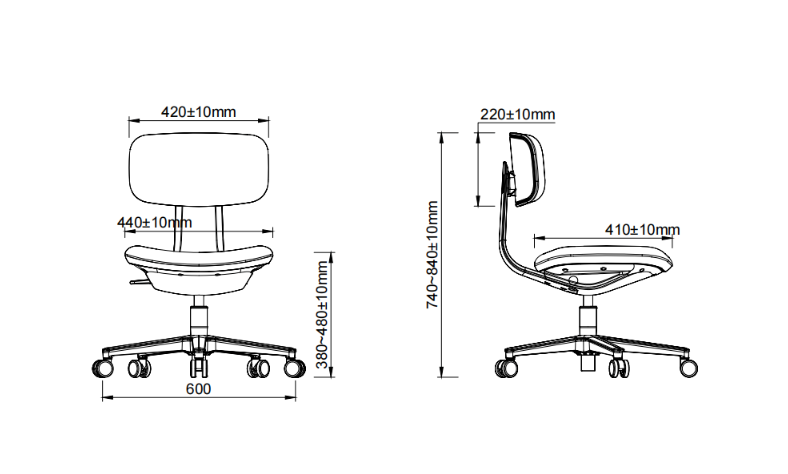 KT-KP Coun Practical Desk Chair