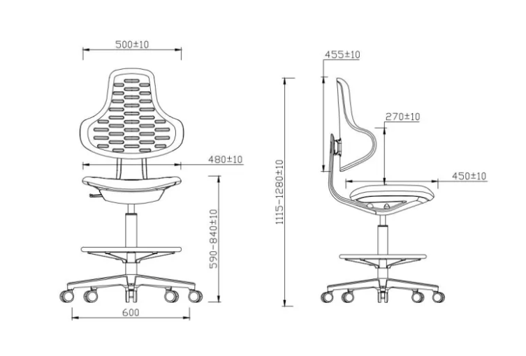 KT-LD Round Rotating Laboratory Chair