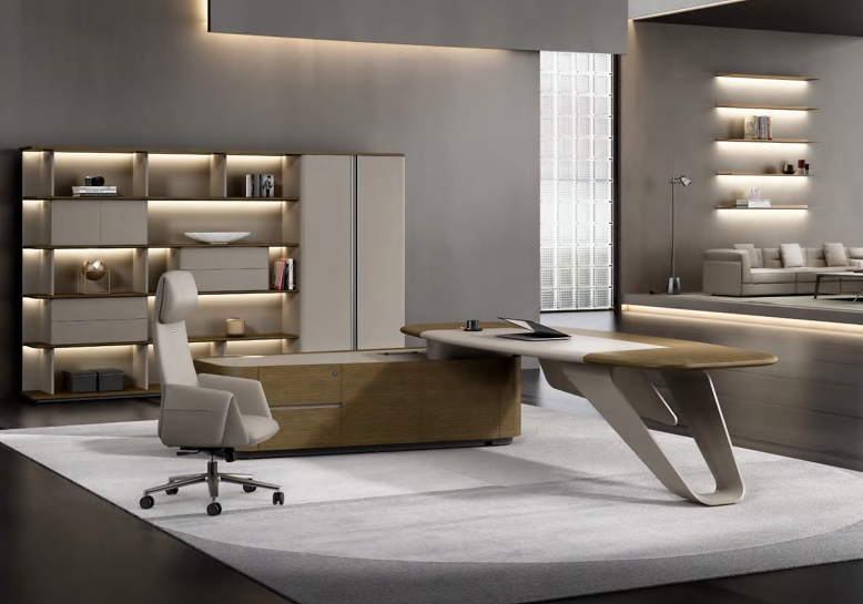 KA2 Ring curved tabletop high-end executive desk