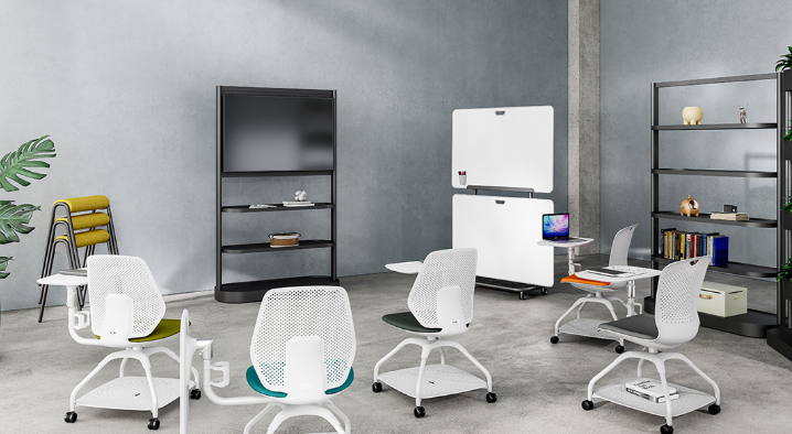 KH-S013 Scuola Movable Partition-TV Stand