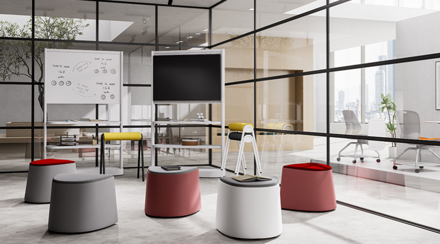 KH-S008 Sapio Mobile Partition-Whiteboard Rack