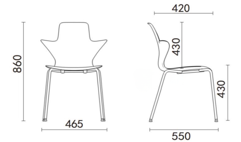 KEM073 Place 可堆疊培訓椅