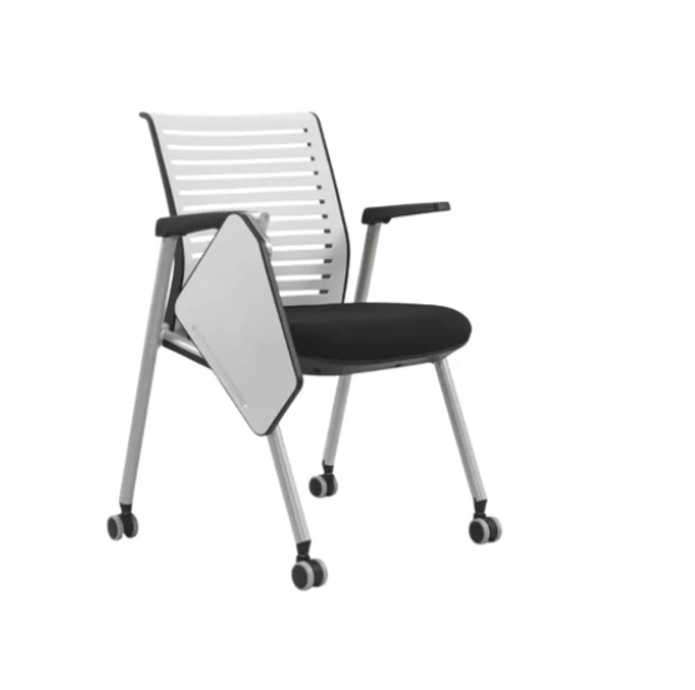 KEM035-WP Zenith 可疊放培訓椅|滑輪式手寫板訓練椅