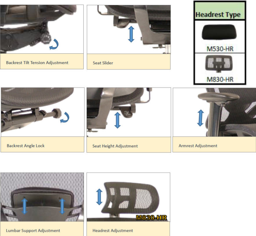 M831EA+M830HR ELEGANT台灣大班網椅