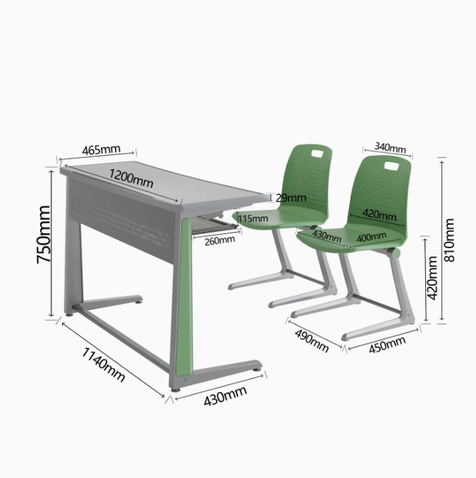 KAD025 Mente New Two-Person Student Desk