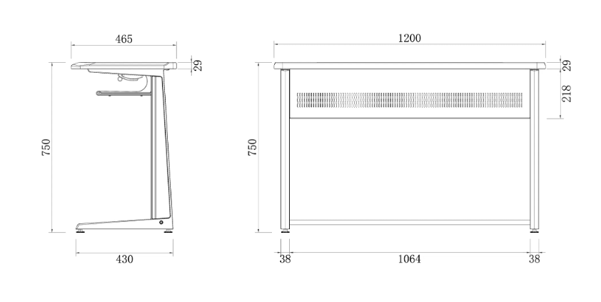 KAD025 Mente New Two-Person Student Desk