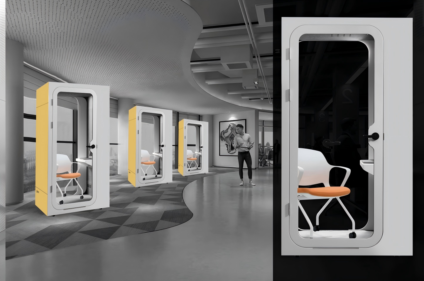 KK-J04-A ⼤直⻆顶靜音艙