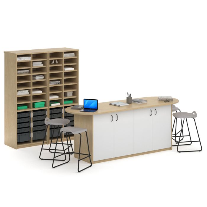 CS007 Libri Wooden School Storage Cabinet