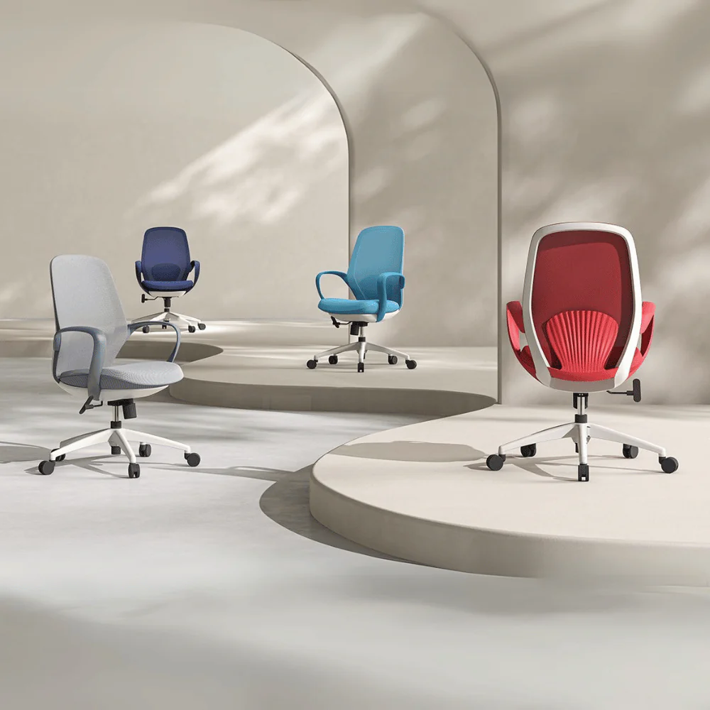 KH533D Waldo High-Resilience Thick-Cushioned Mesh Office Chair (Sky Blue) | Premium Comfort Chair