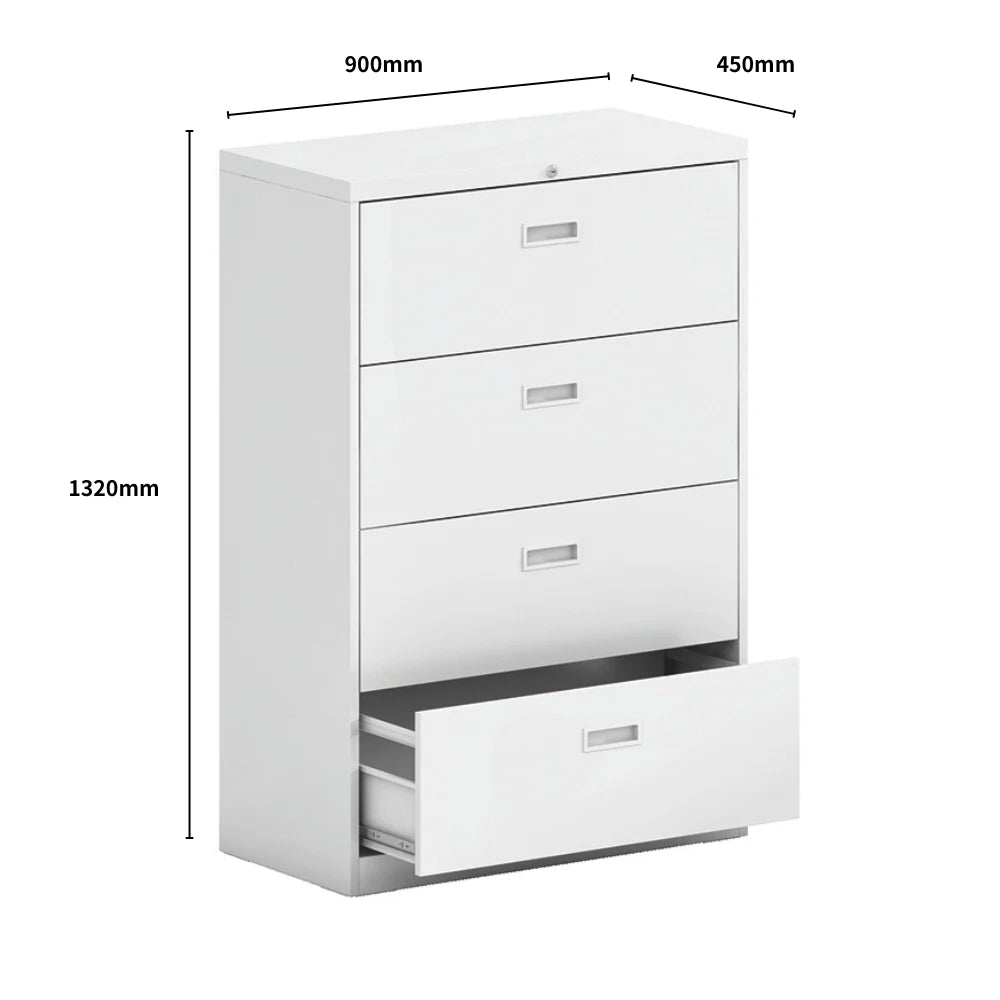 SST002 Cromo Office Steel Straight Drawer File Cabinet