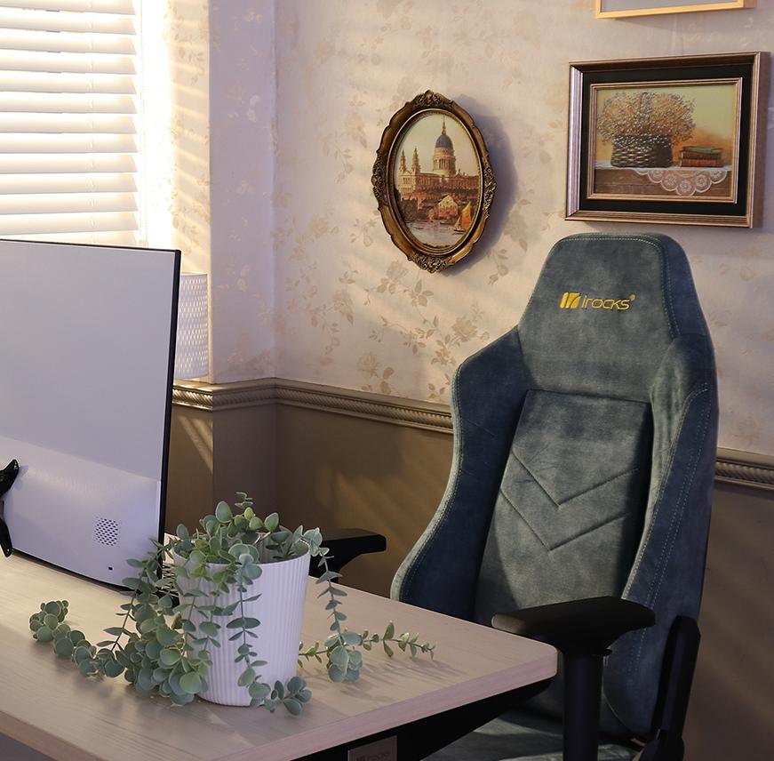 irocks T28 Plus 貓抓布人體工學辦公椅電腦椅