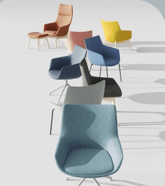 KST056 Daybed Mid-Back Fabric Lounge Chair