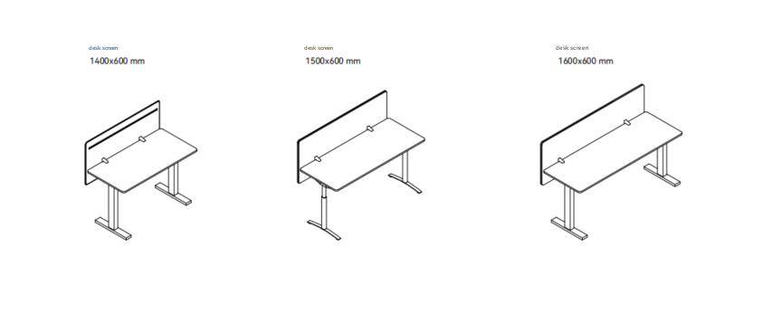 EFP-31 Linea 倒邊款包布桌上屏風
