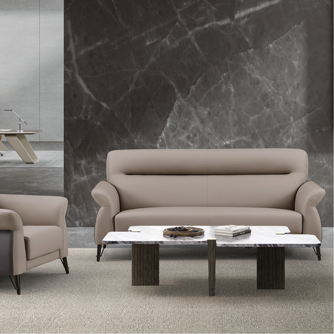 WG102010 真皮商務沙發|Leather Business Sofa|KLT 香港