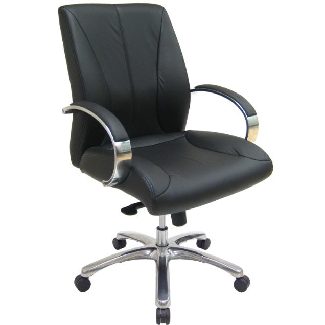 P621SA ELEGANT台灣真皮中背中班椅