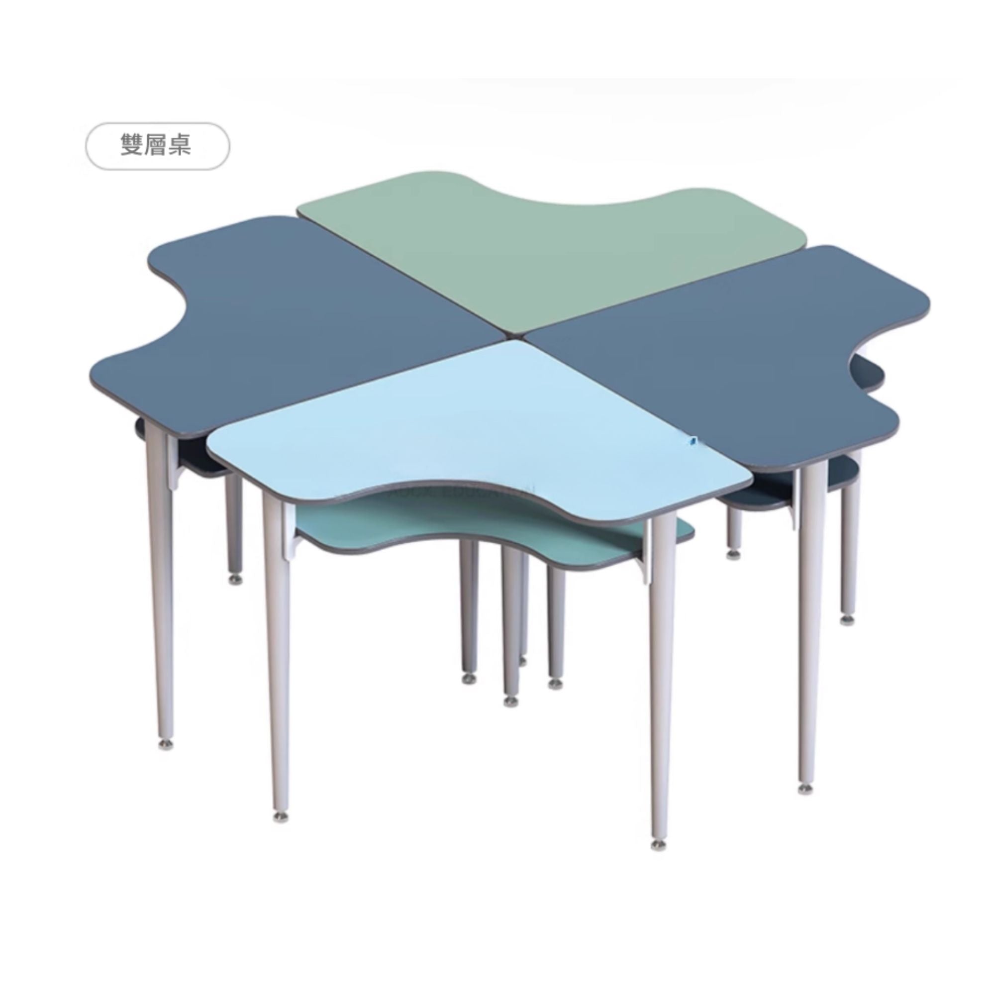 KAD 20 Rapido L-shaped single-layer modular table
