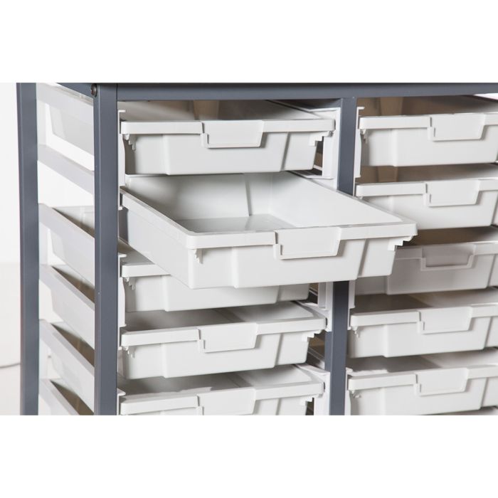 TY001 Carre Double-layer Mobile Teaching Supply Cabinet|Teaching Supply Trolley