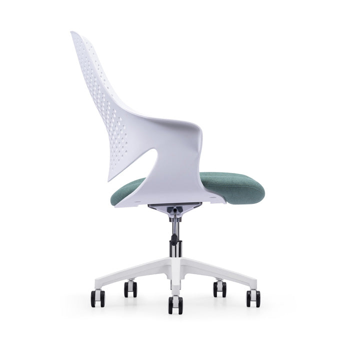 KH070B Pile 白色五星腳滑輪塑膠椅