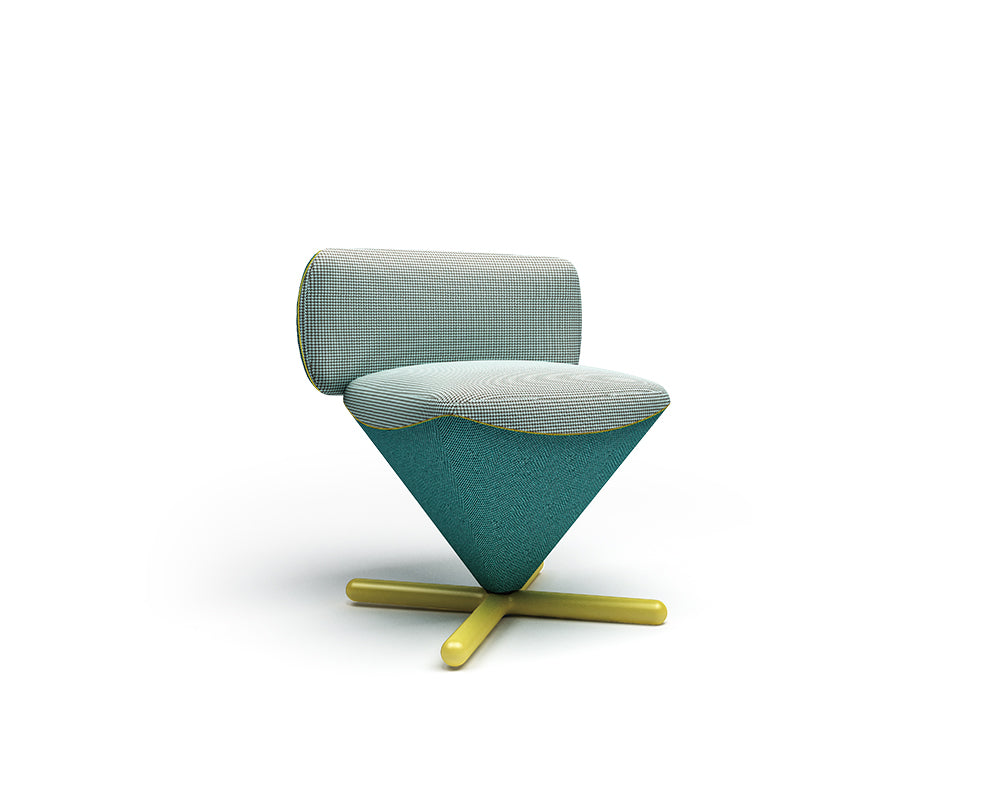 KA-32 Cartier Diamond Shape Office Fabric Lounge Chair
