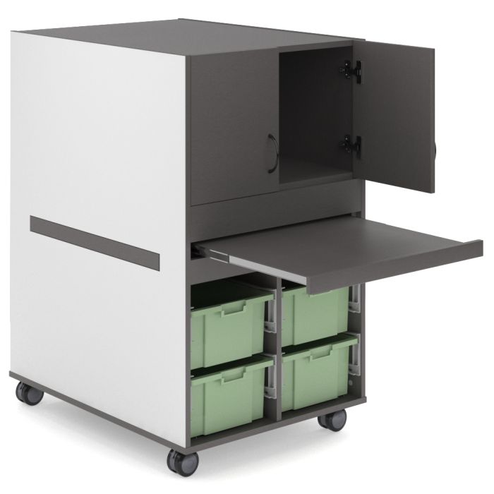 CS017 Gesso School Storage Cabinet