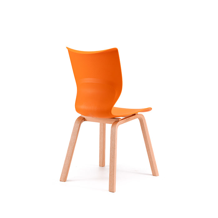 KQT201D Tower Wooden Leg Plastic Chair