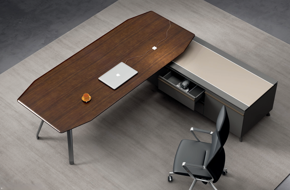 KA24 Gaddi Executive Desk with Storage Side Cabinets
