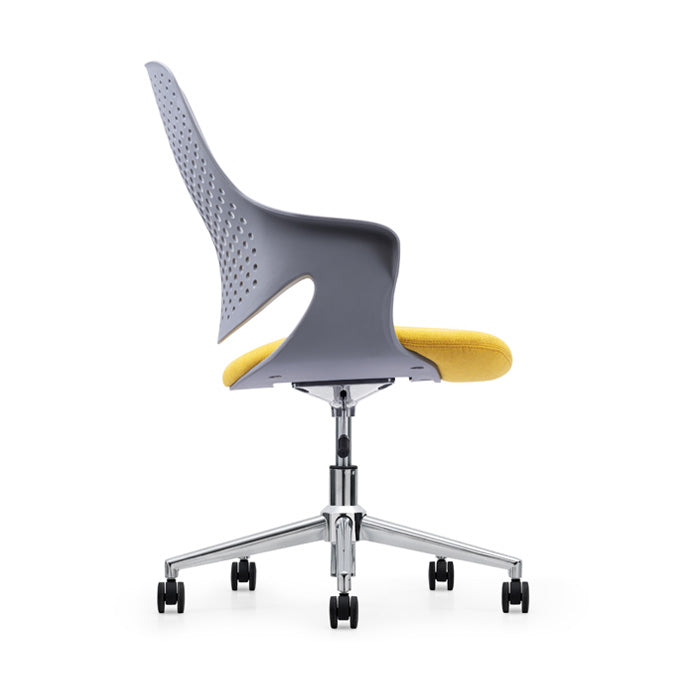 KH070C Pile 灰色五星腳滑輪塑膠椅