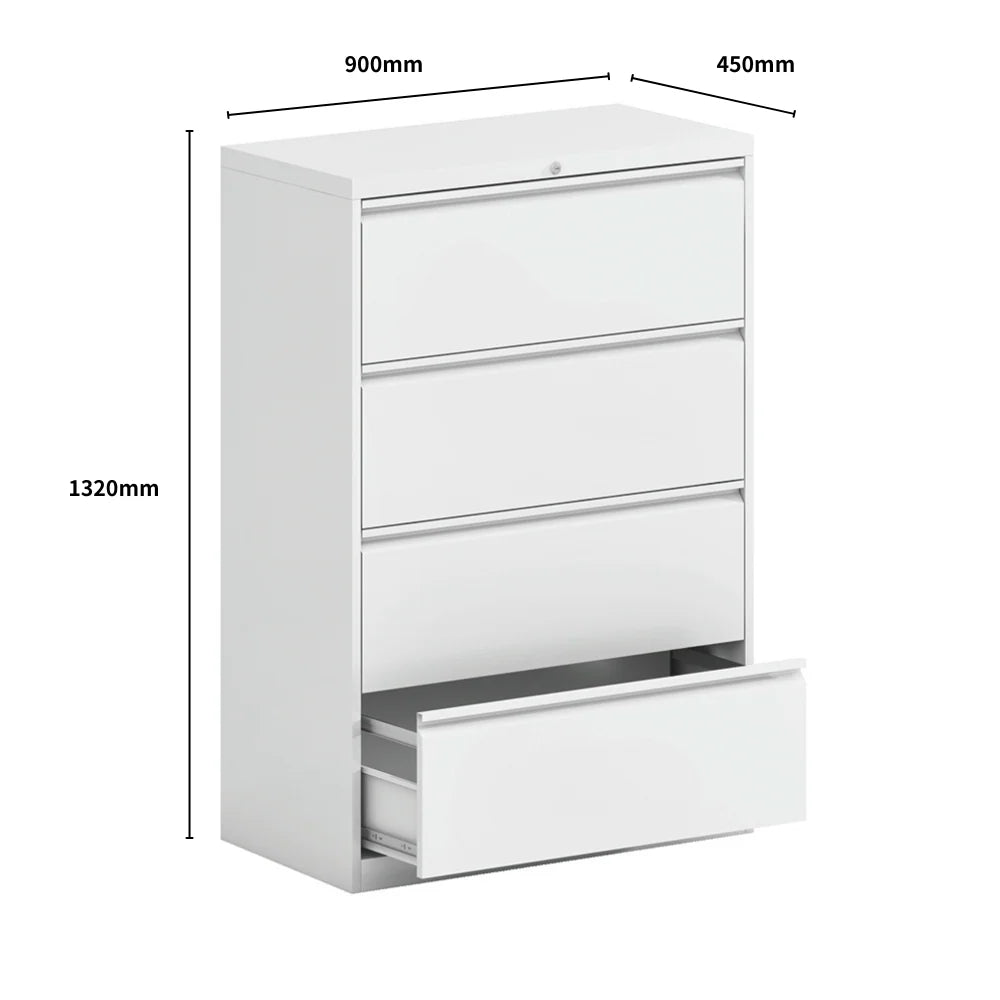SST004 Lucido Office Steel Horizontal Drawer File Cabinet
