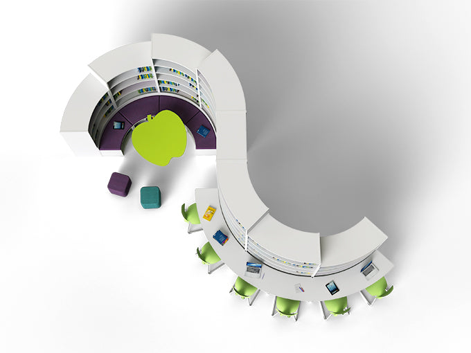 KV004 Banco Curved Bookshelf