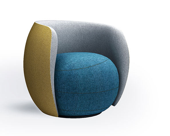 KA-32 Colarch Rotating Single Fabric Sofa